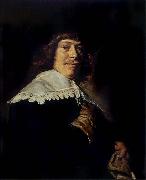 Frans Hals Portrait of a young man holding a glove oil painting artist